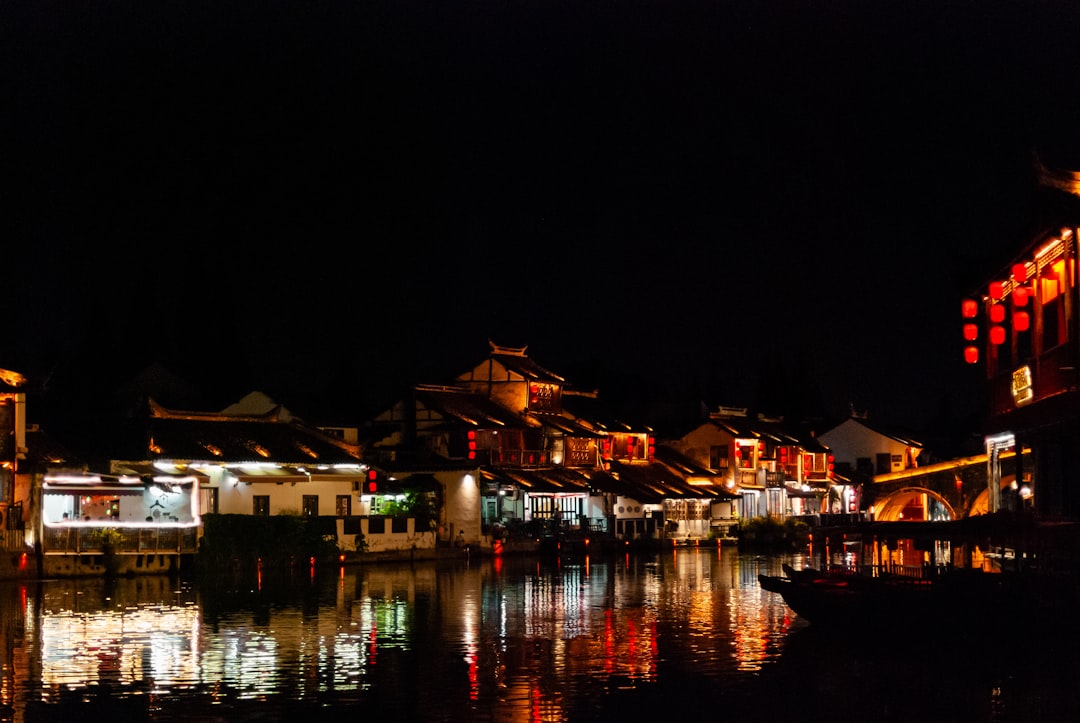 Chengde riverfront at sunset