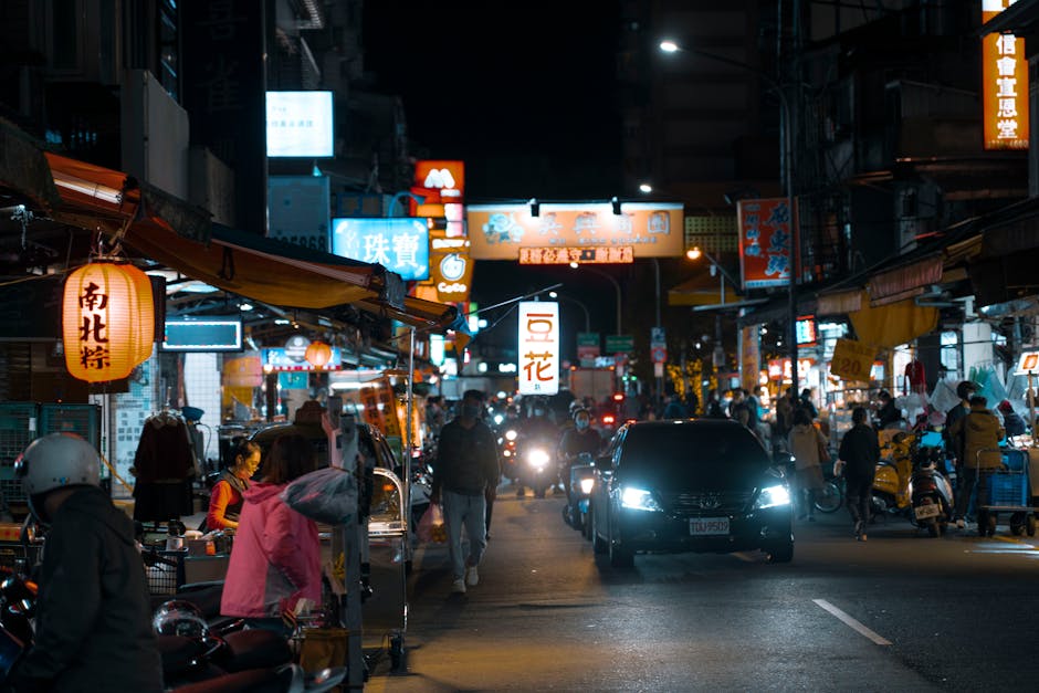 Beijing Road Pedestrian Street at night