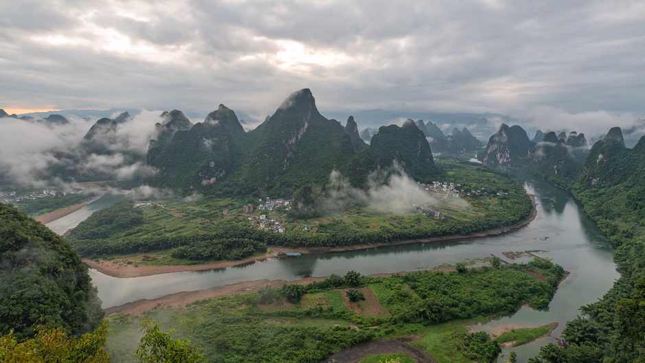 Guilin karst peaks along the Li River — "Guilin's scenery is the best under heaven"