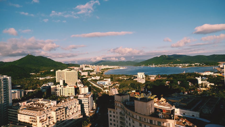 Sanya at night — glowing coastal city