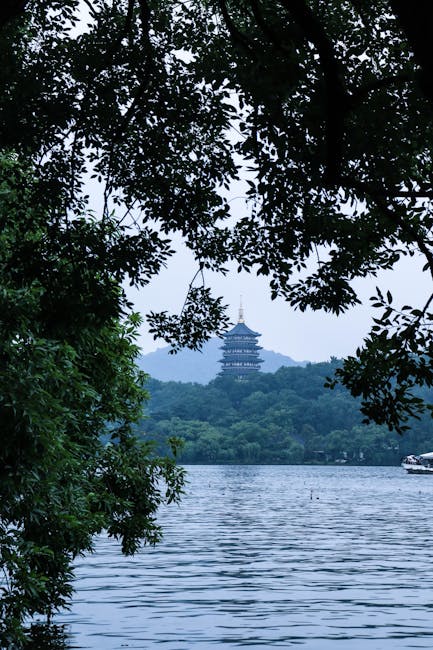 Leifeng Pagoda overlooking West Lake