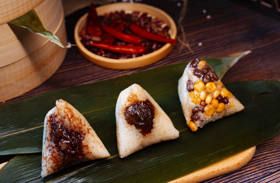 Jiaxing zongzi — sticky rice dumplings
