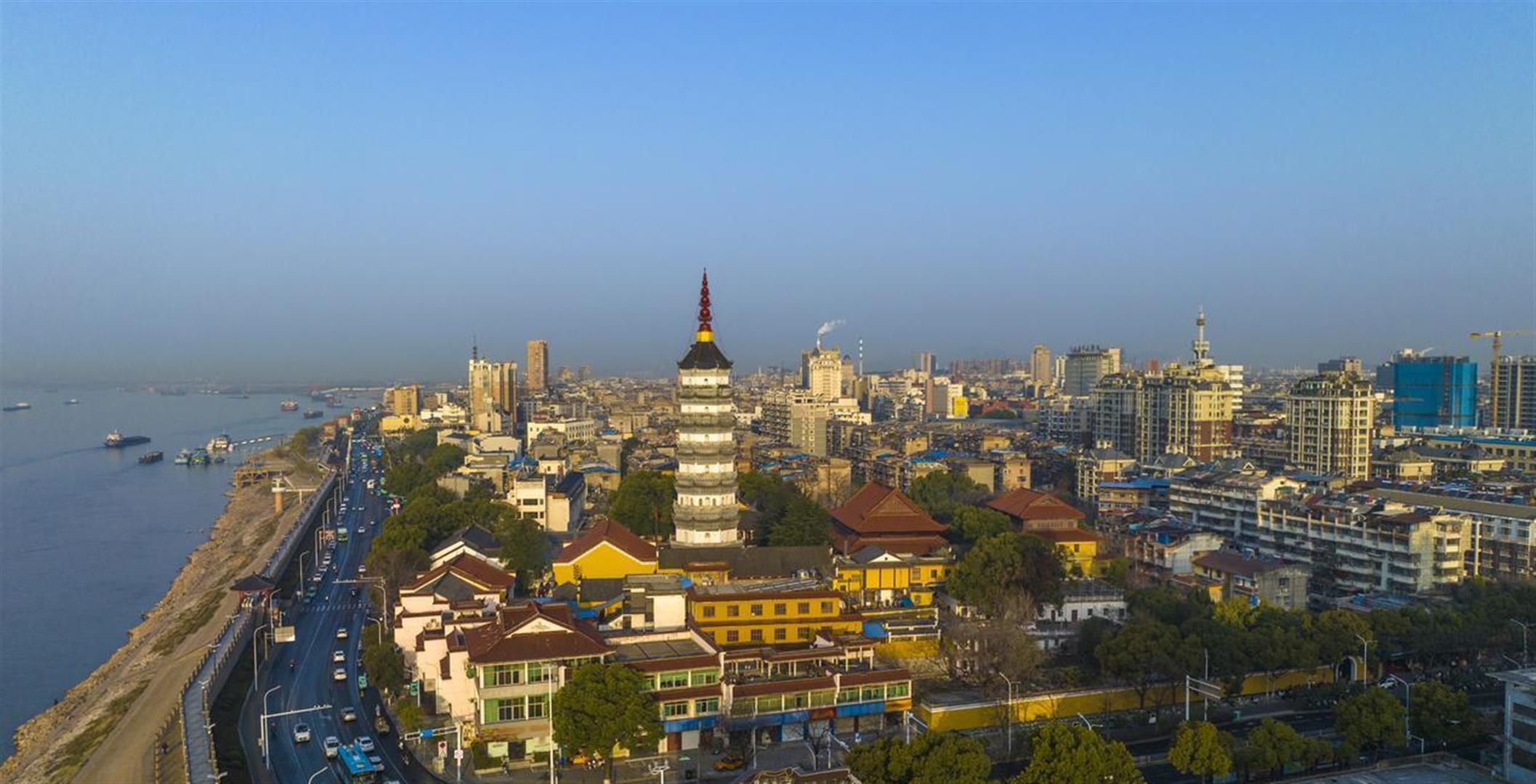 Anqing city skyline, China