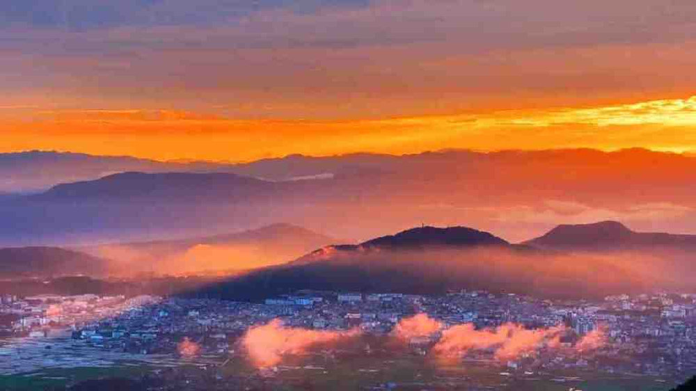Baoshan city skyline, China