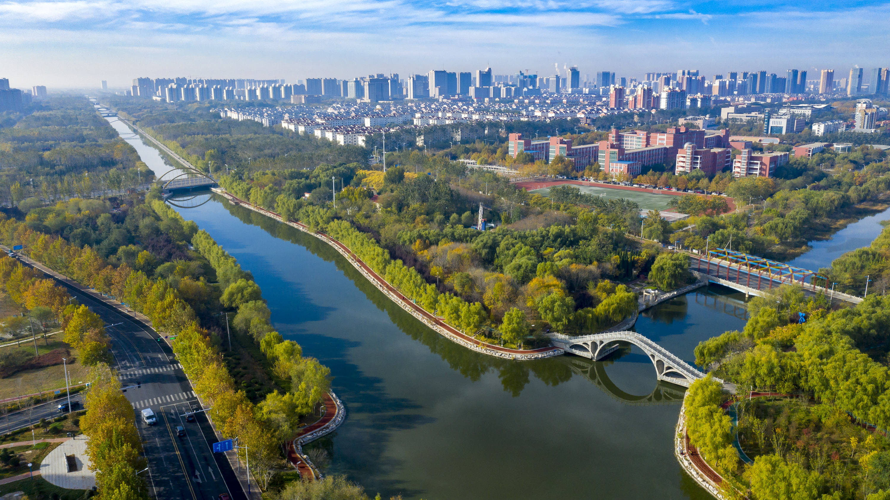 Binzhou city skyline, China