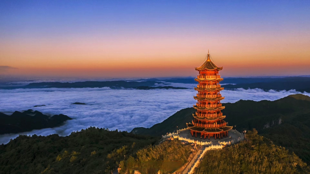 Dazhou city skyline, China