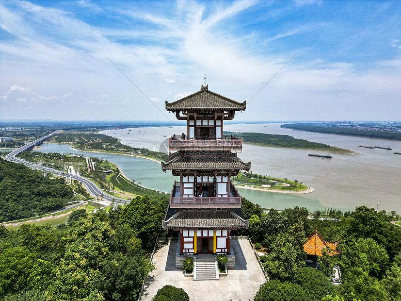 Ezhou city skyline, China