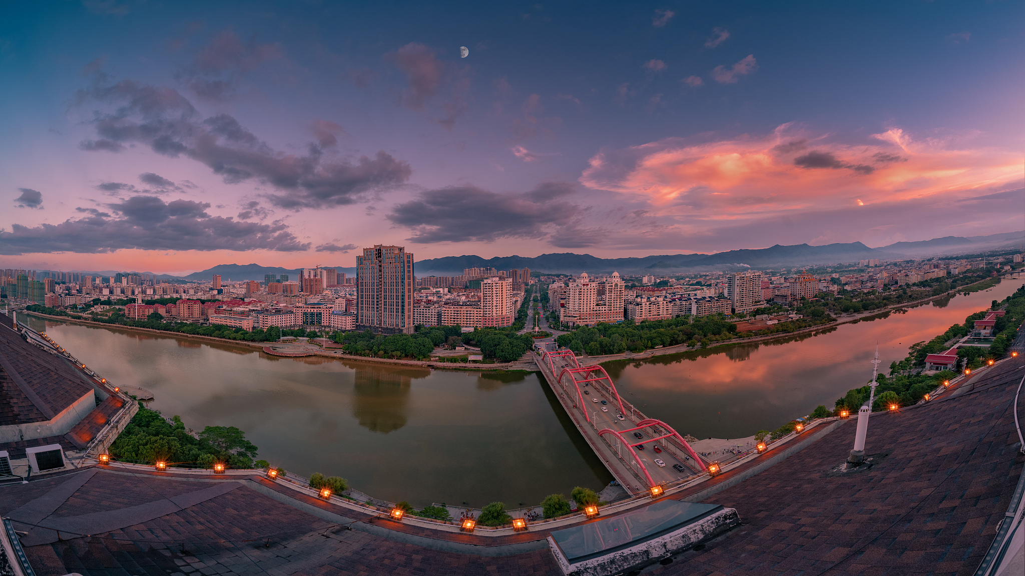 Ganzhou city skyline, China