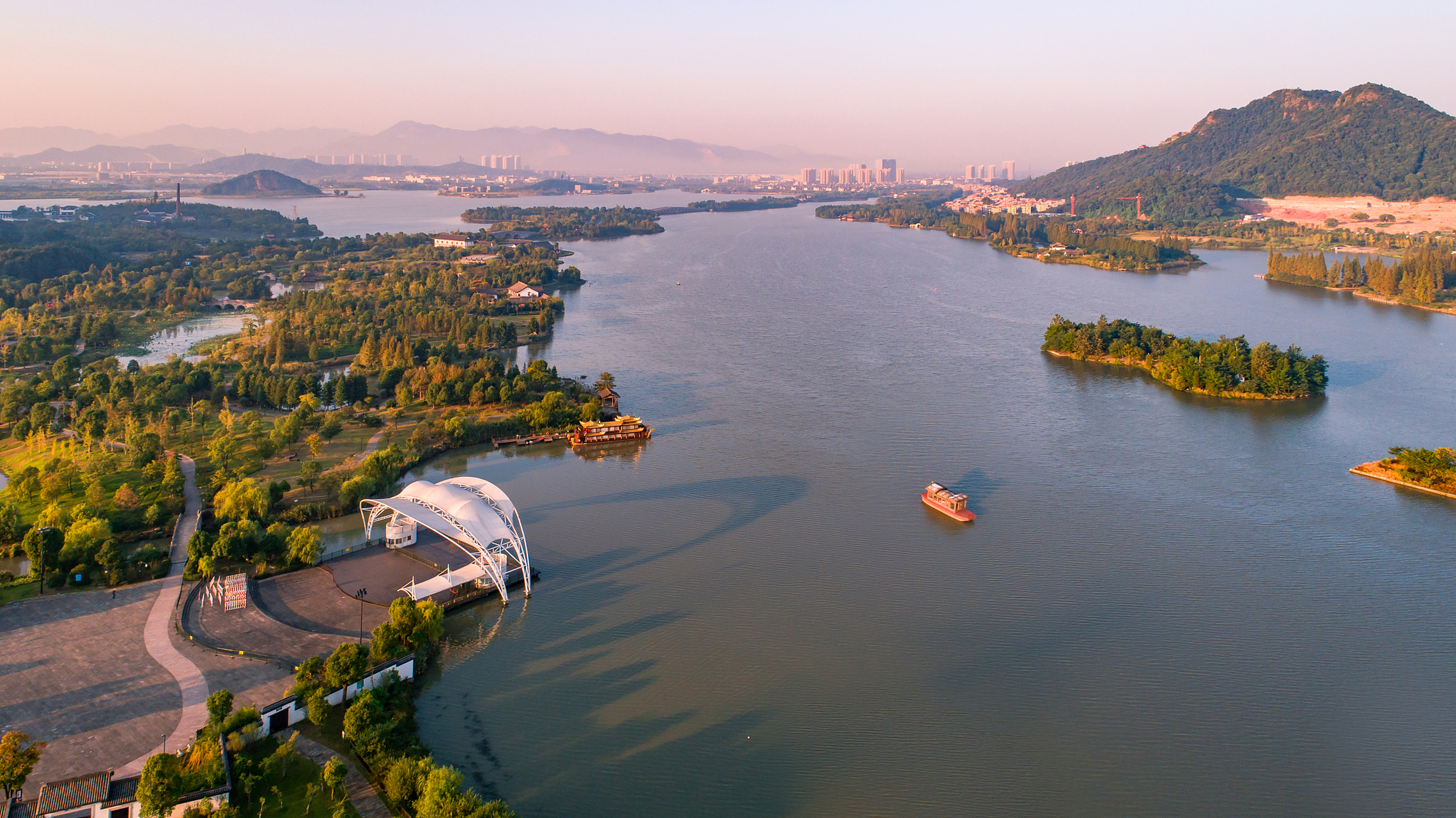 Hangzhou city skyline, China