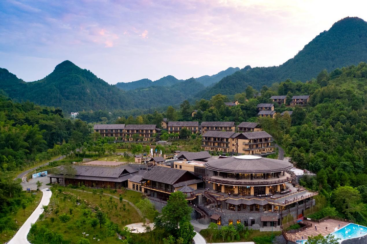 Hechi city skyline, China