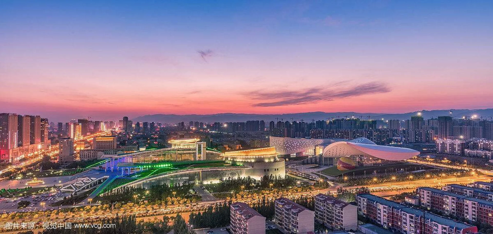 Hohhot city skyline, China