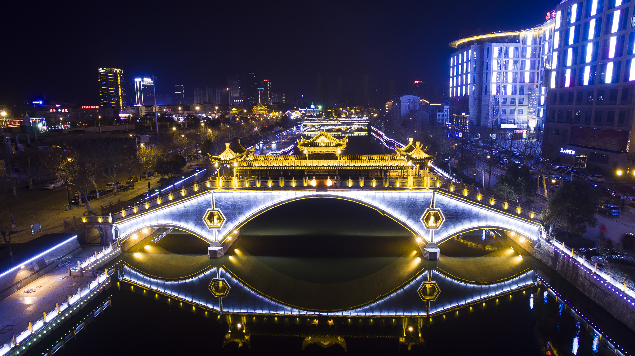 Jingzhou city skyline, China