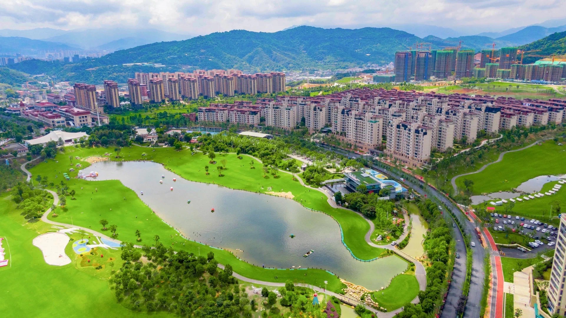 Longyan city skyline, China