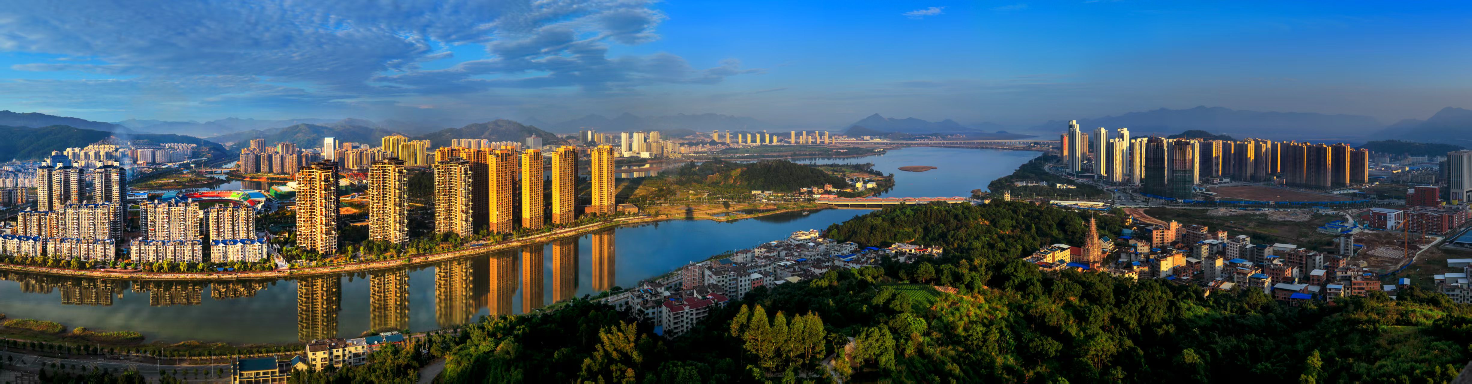 Ningde city skyline, China