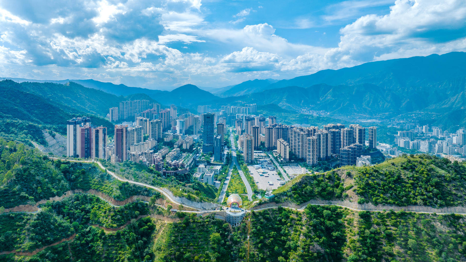 Panzhihua city skyline, China