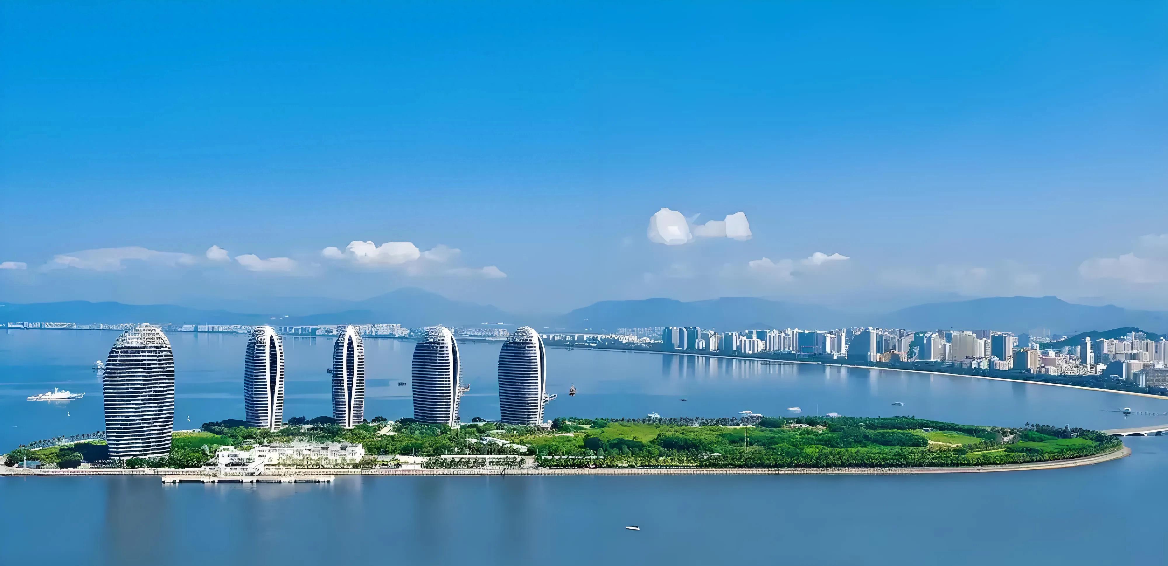 Wenchang city skyline, China