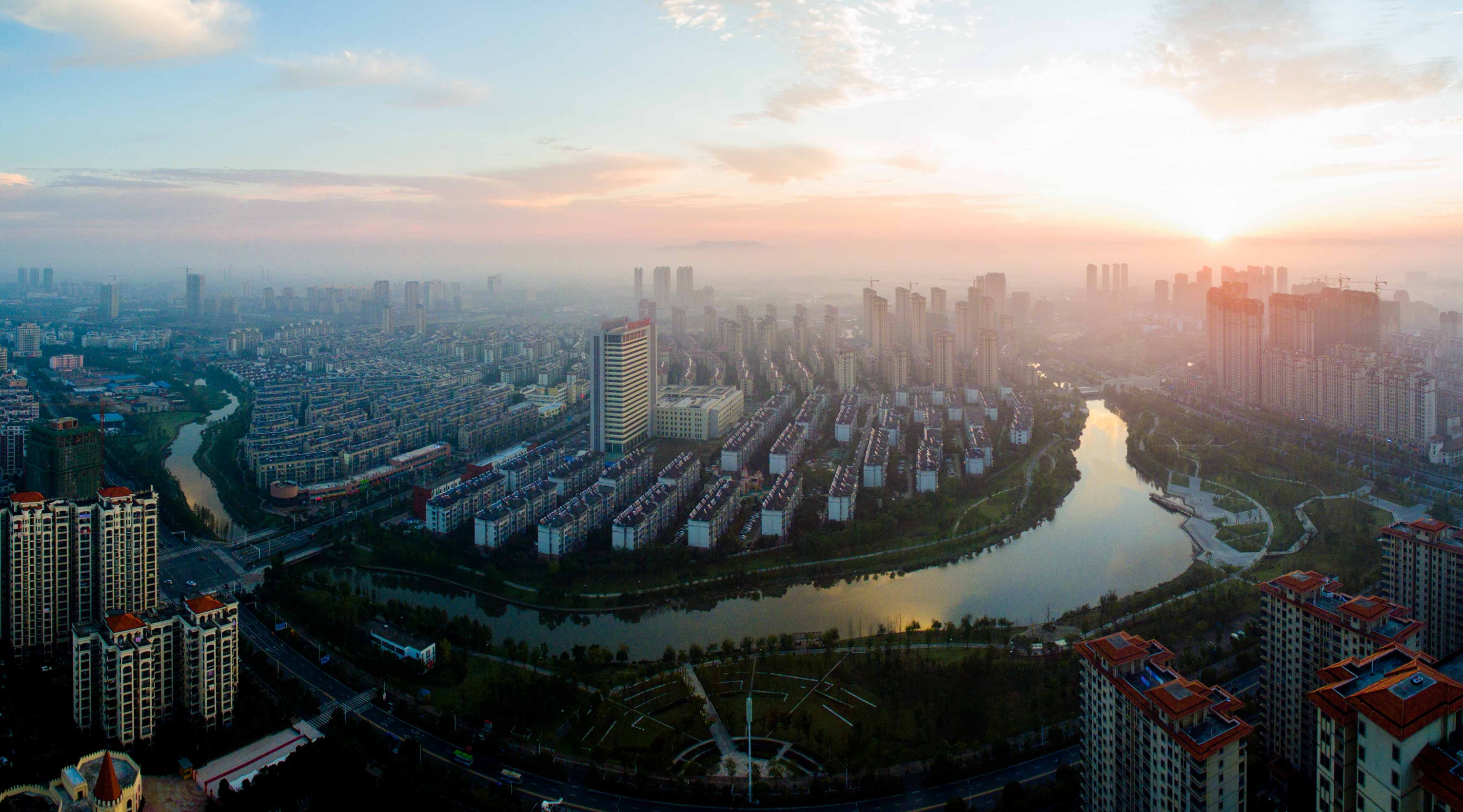 Xuancheng city skyline, China