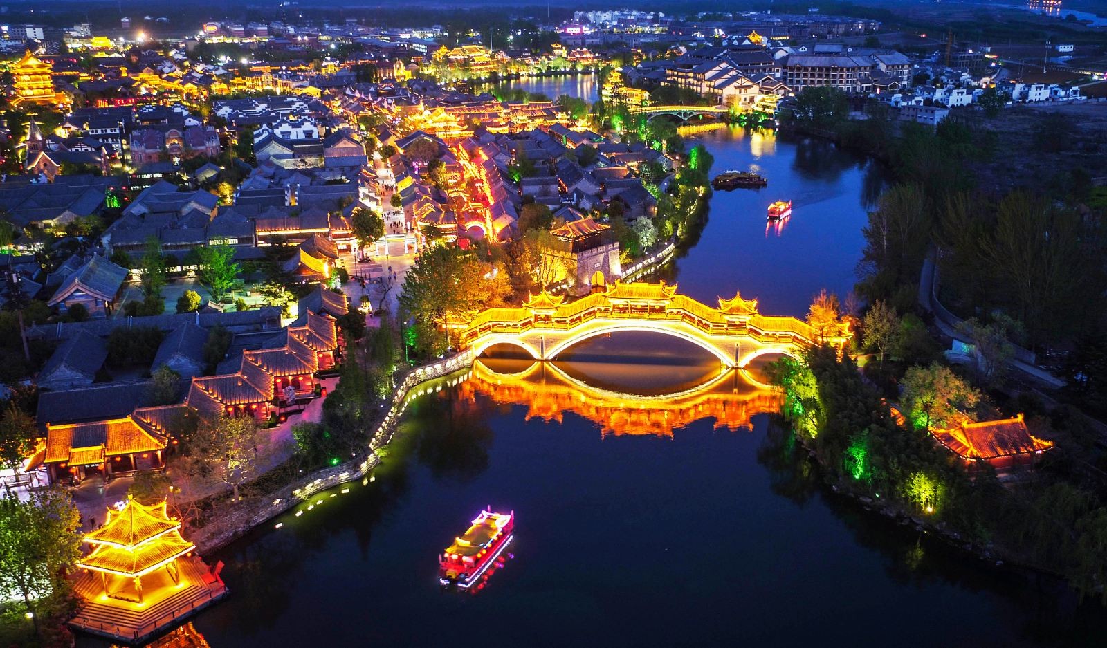 Zaozhuang city skyline, China