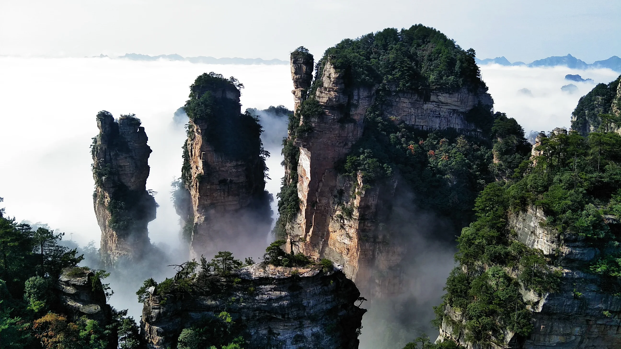 Zhangjiajie city skyline, China